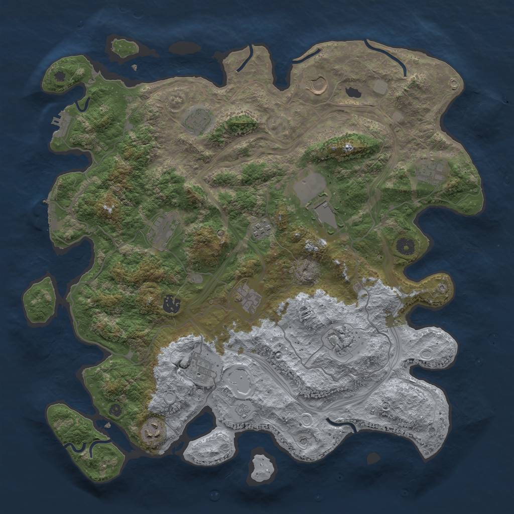 Rust Map: Procedural Map, Size: 4250, Seed: 1559644895, 20 Monuments