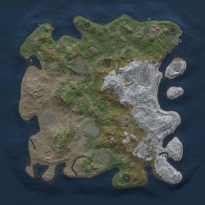 Thumbnail Rust Map: Procedural Map, Size: 3750, Seed: 2212025, 19 Monuments