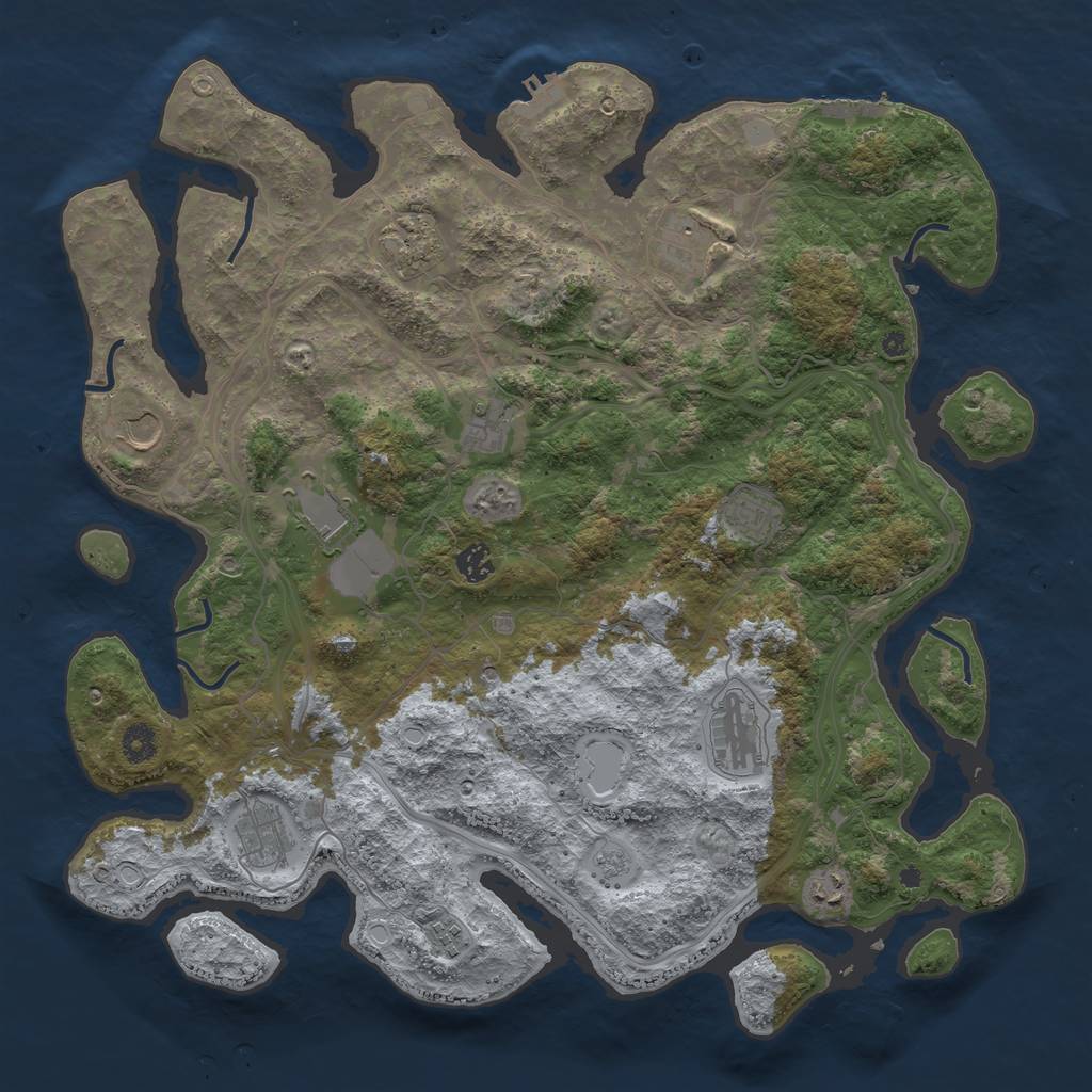 Rust Map: Procedural Map, Size: 4300, Seed: 131, 20 Monuments