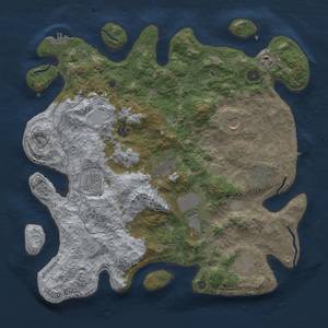 Thumbnail Rust Map: Procedural Map, Size: 4000, Seed: 2066225499, 18 Monuments