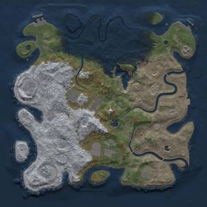 Thumbnail Rust Map: Procedural Map, Size: 4000, Seed: 2066225499, 16 Monuments