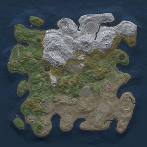 Thumbnail Rust Map: Procedural Map, Size: 3650, Seed: 1, 18 Monuments