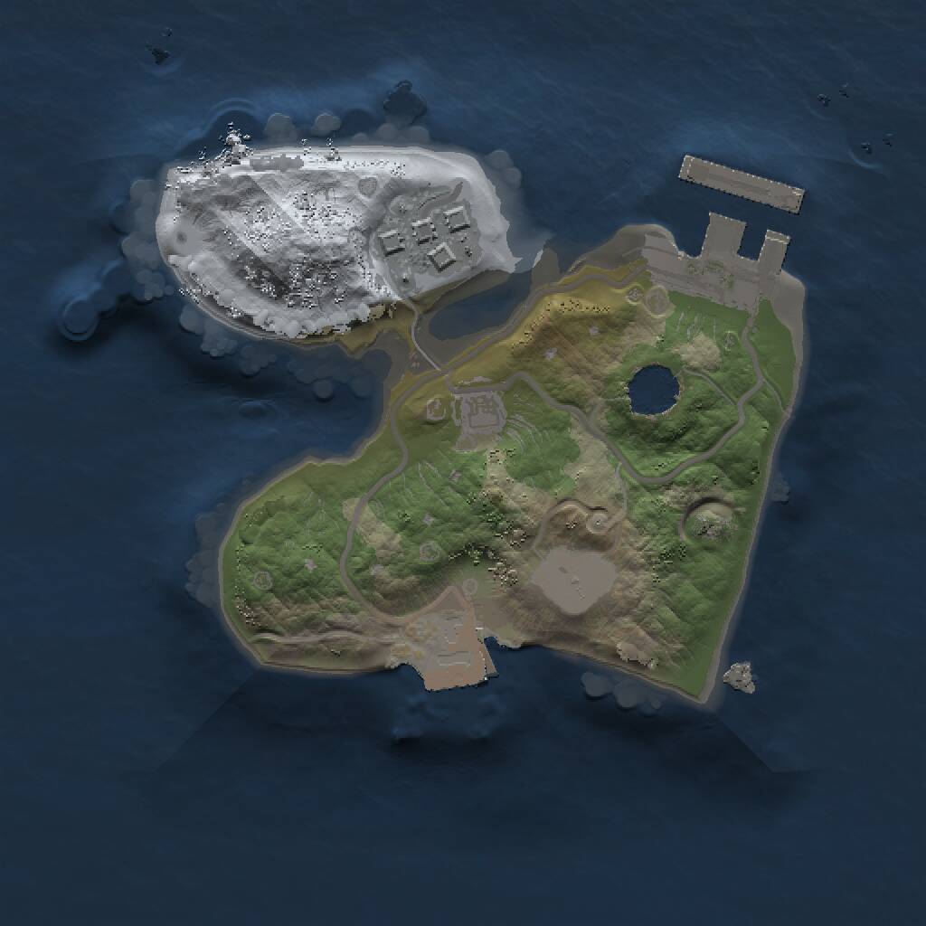 Rust Map: Procedural Map, Size: 1500, Seed: 648252, 3 Monuments