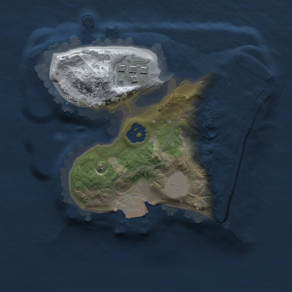 Rust Map: Procedural Map, Size: 1500, Seed: 648252, 3 Monuments