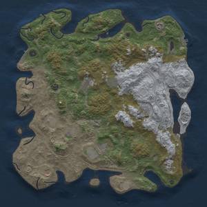 Thumbnail Rust Map: Procedural Map, Size: 4500, Seed: 2116926847, 20 Monuments