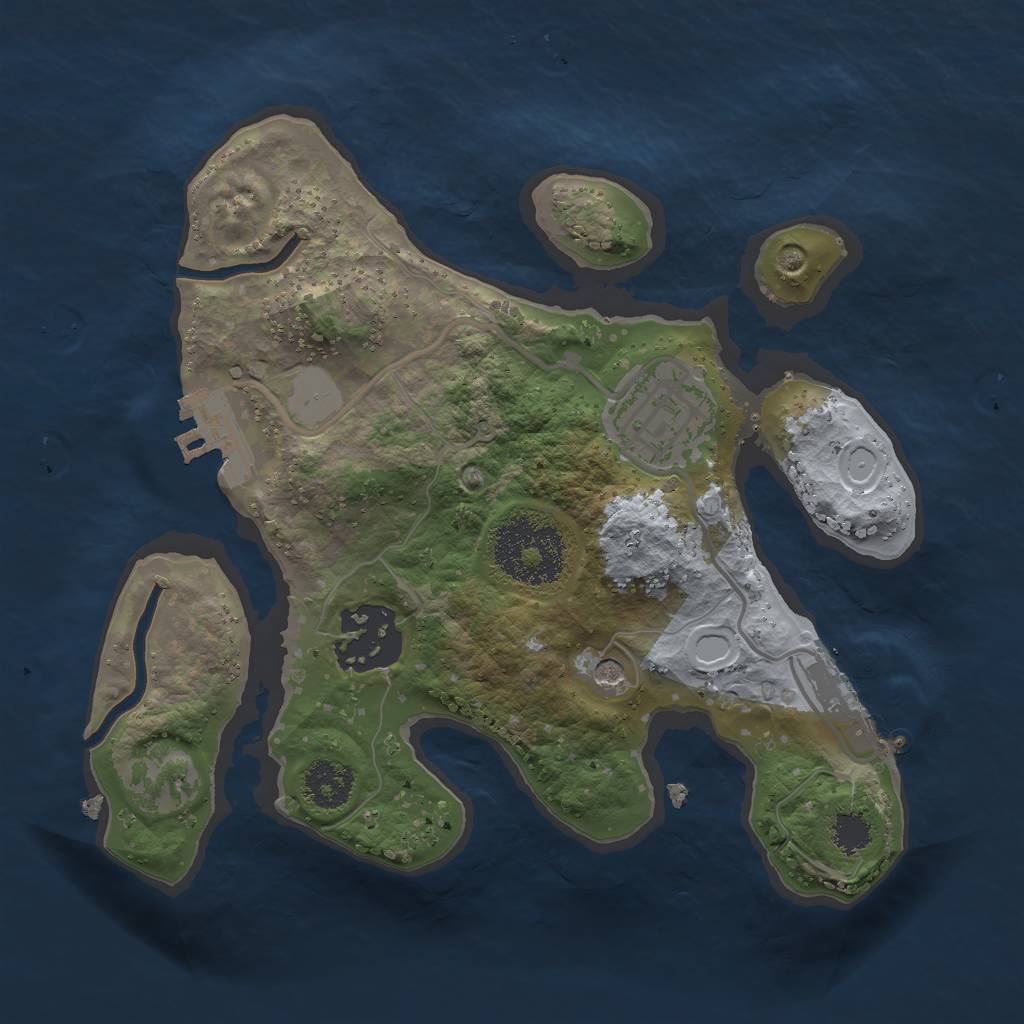 Rust Map: Procedural Map, Size: 2200, Seed: 4567456, 10 Monuments