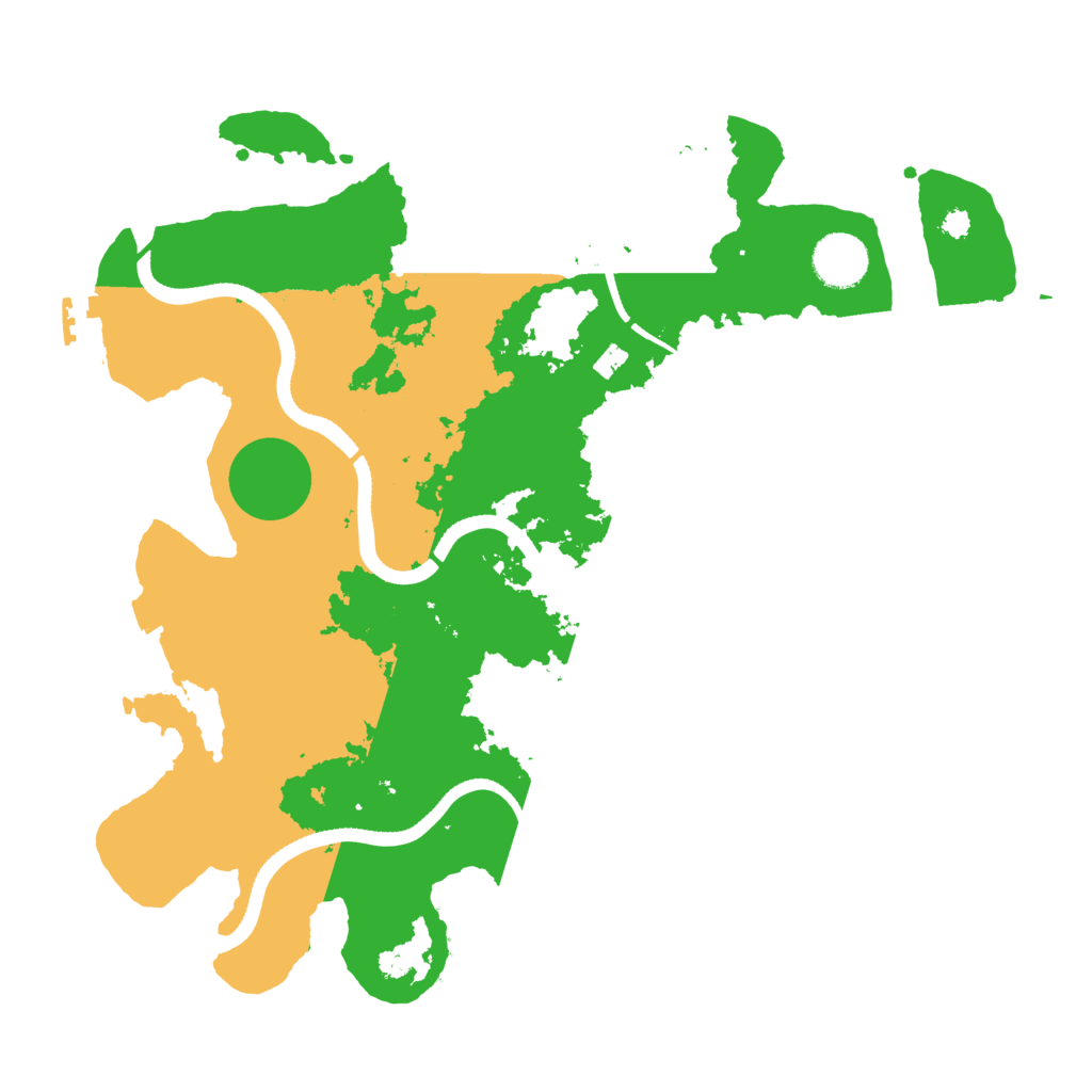 Biome Rust Map: Procedural Map, Size: 3500, Seed: 6542