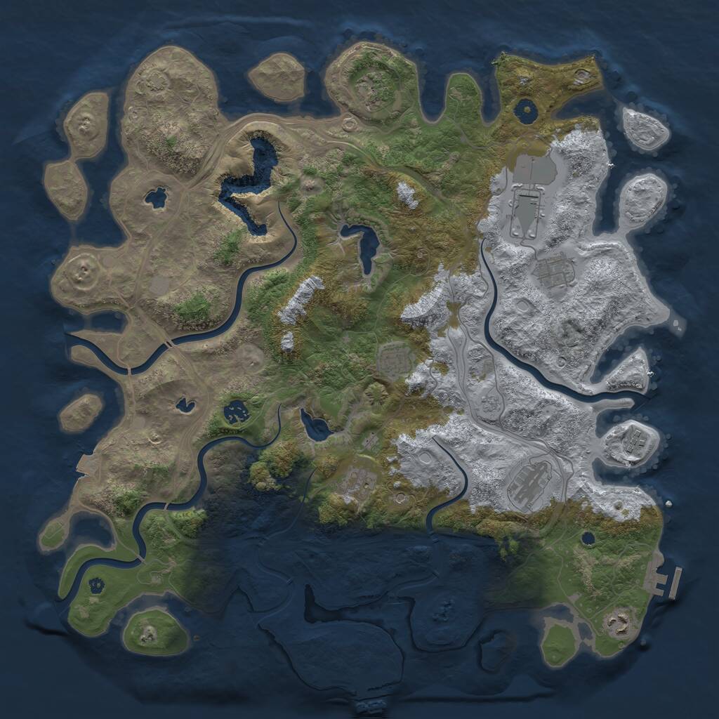 Rust Map: Procedural Map, Size: 4500, Seed: 356875752, 15 Monuments