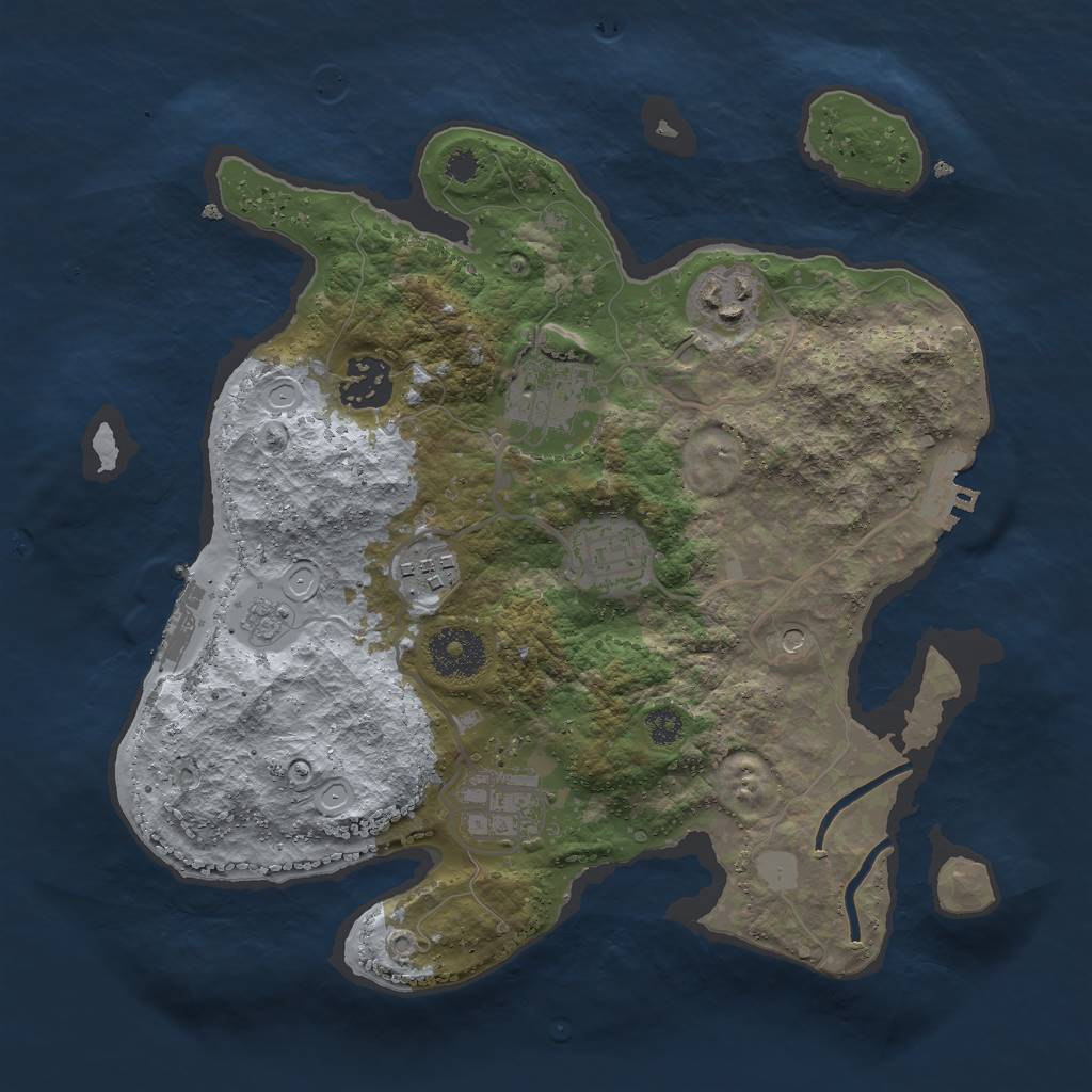 Rust Map: Procedural Map, Size: 3000, Seed: 22286, 15 Monuments