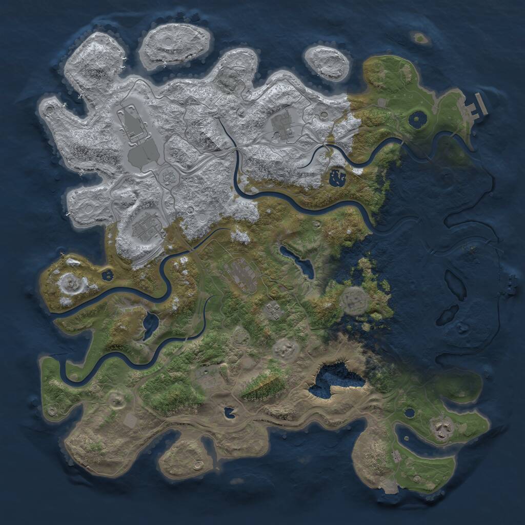 Rust Map: Procedural Map, Size: 4500, Seed: 78351, 15 Monuments