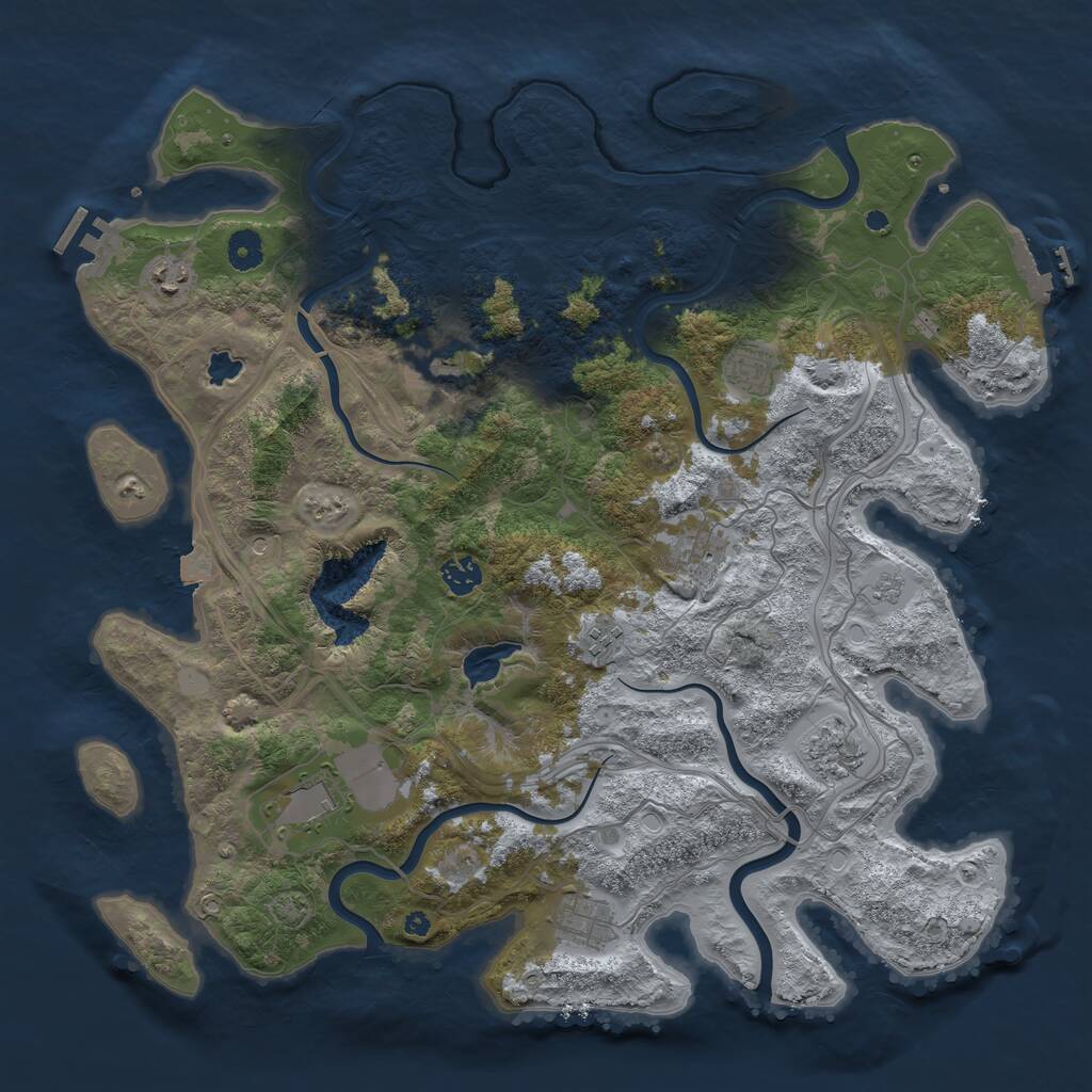 Rust Map: Procedural Map, Size: 4250, Seed: 624489883, 15 Monuments