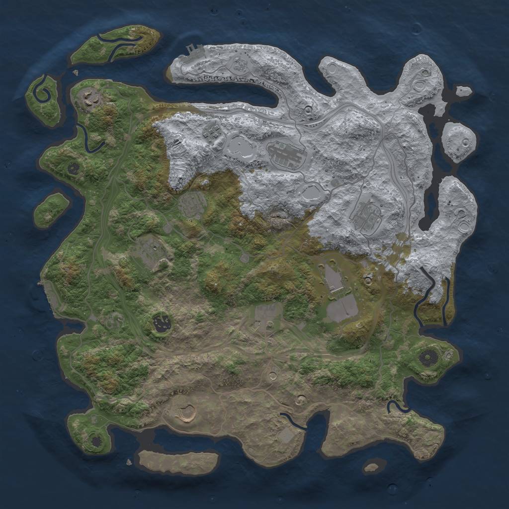 Rust Map: Procedural Map, Size: 4300, Seed: 28, 19 Monuments