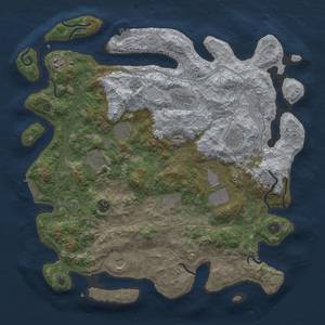 Thumbnail Rust Map: Procedural Map, Size: 4300, Seed: 28, 19 Monuments