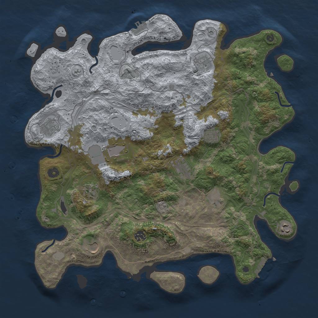 Rust Map: Procedural Map, Size: 4300, Seed: 275102462, 20 Monuments