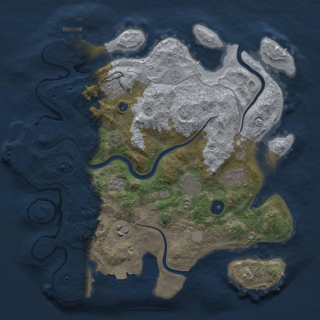 Rust Map: Procedural Map, Size: 3400, Seed: 567857345, 11 Monuments
