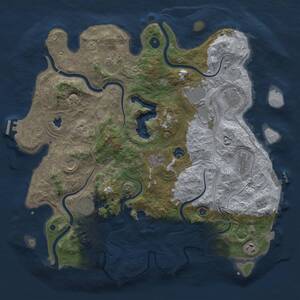 Thumbnail Rust Map: Procedural Map, Size: 4250, Seed: 429334, 16 Monuments
