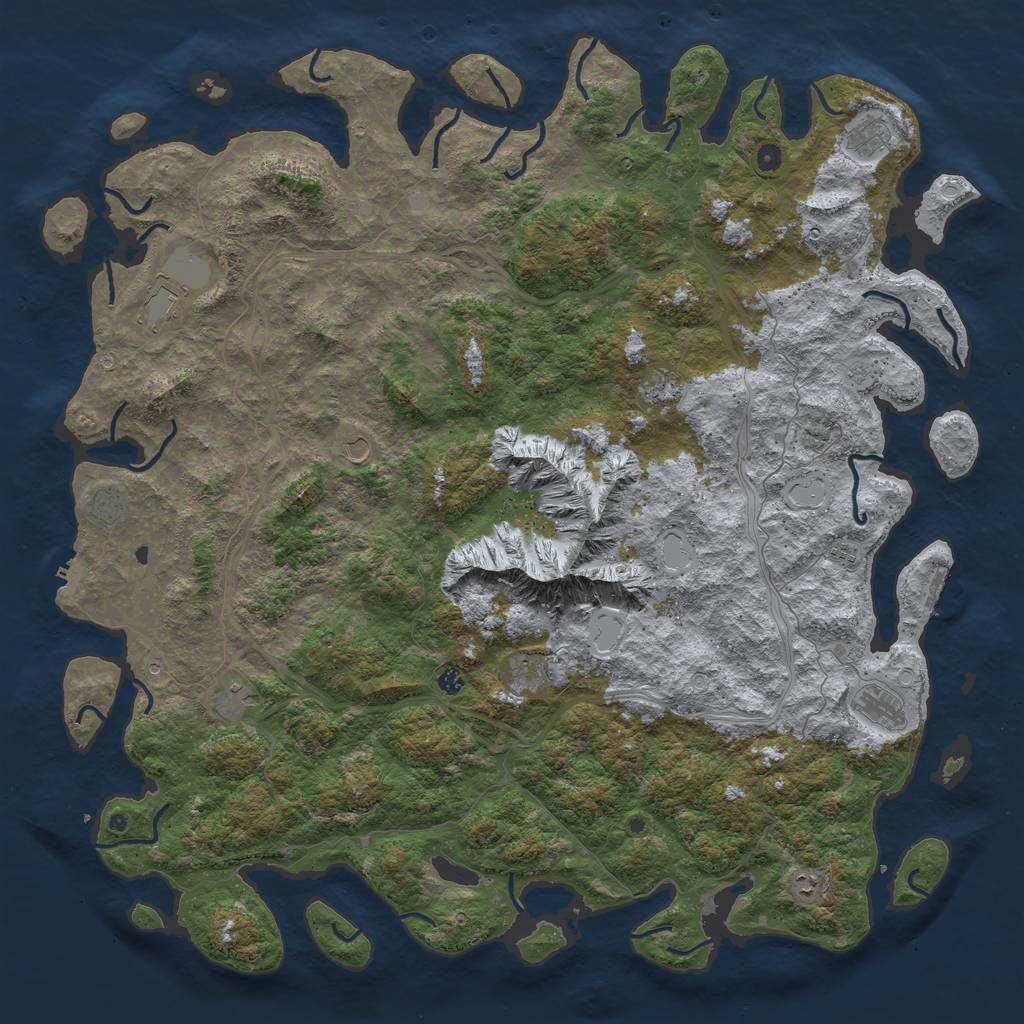 Rust Map: Procedural Map, Size: 6000, Seed: 15902639, 20 Monuments