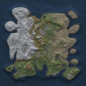 Thumbnail Rust Map: Procedural Map, Size: 3500, Seed: 49284, 17 Monuments