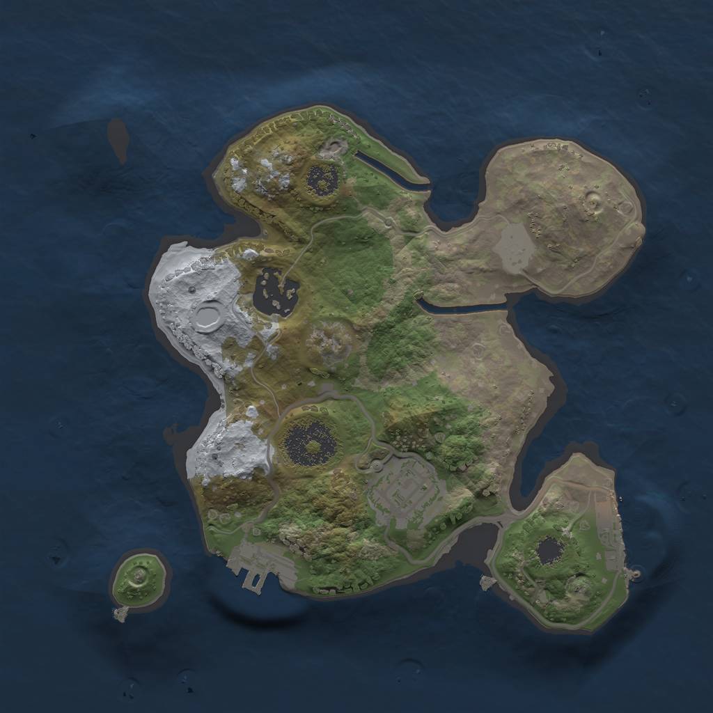 Rust Map: Procedural Map, Size: 2222, Seed: 930, 9 Monuments