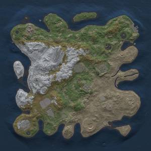 Thumbnail Rust Map: Procedural Map, Size: 3550, Seed: 595850, 19 Monuments