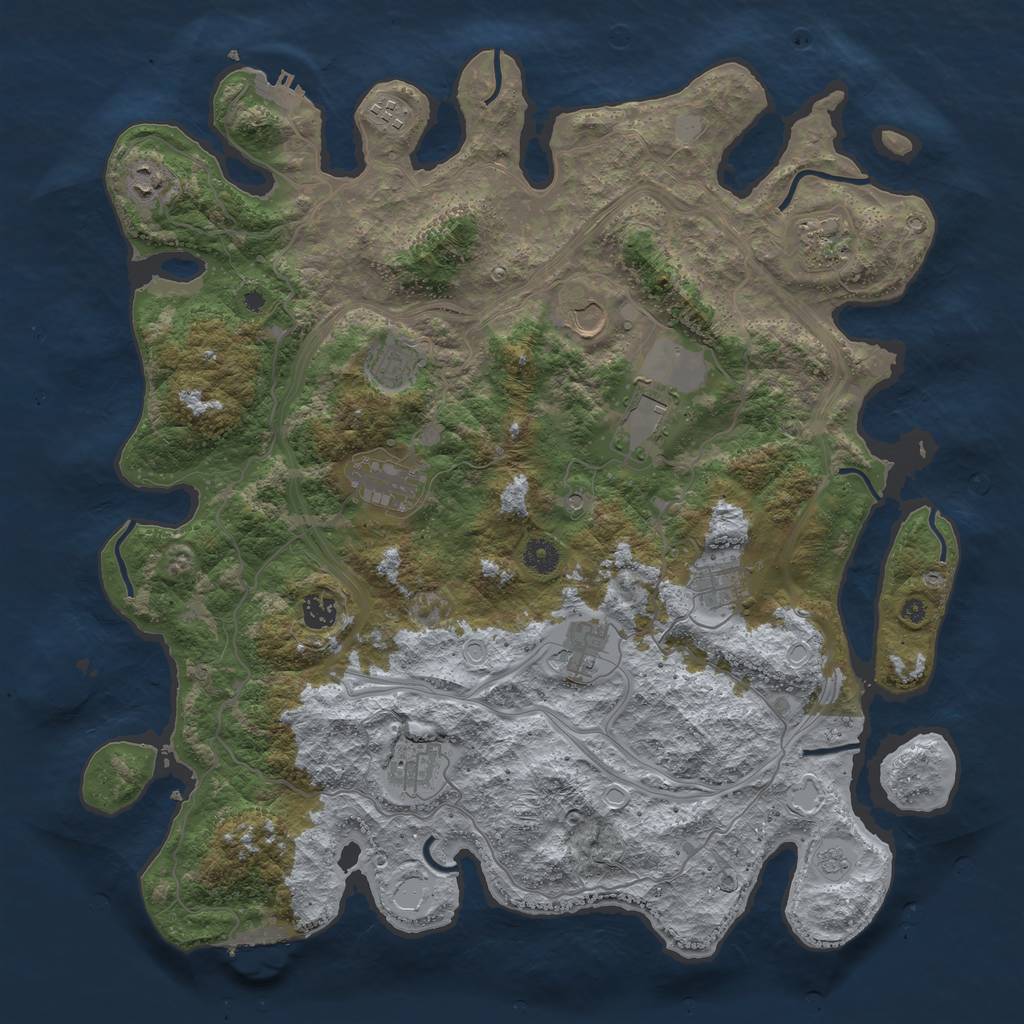 Rust Map: Procedural Map, Size: 4350, Seed: 96147835, 20 Monuments