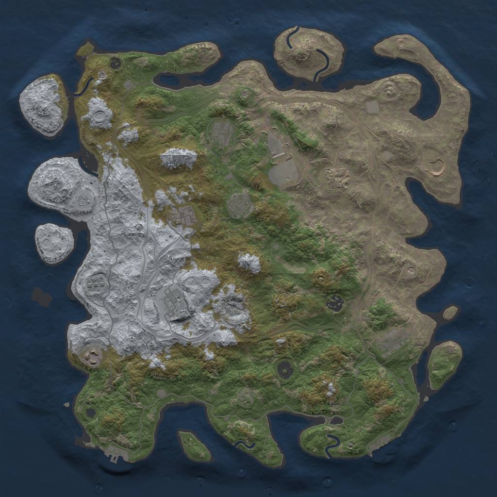 Rust Map: Procedural Map, Size: 4500, Seed: 1584708878, 20 Monuments