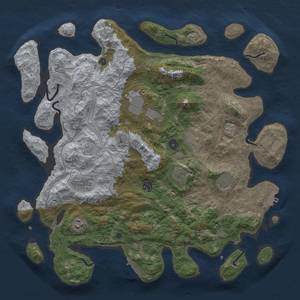 Thumbnail Rust Map: Procedural Map, Size: 4300, Seed: 612817, 17 Monuments