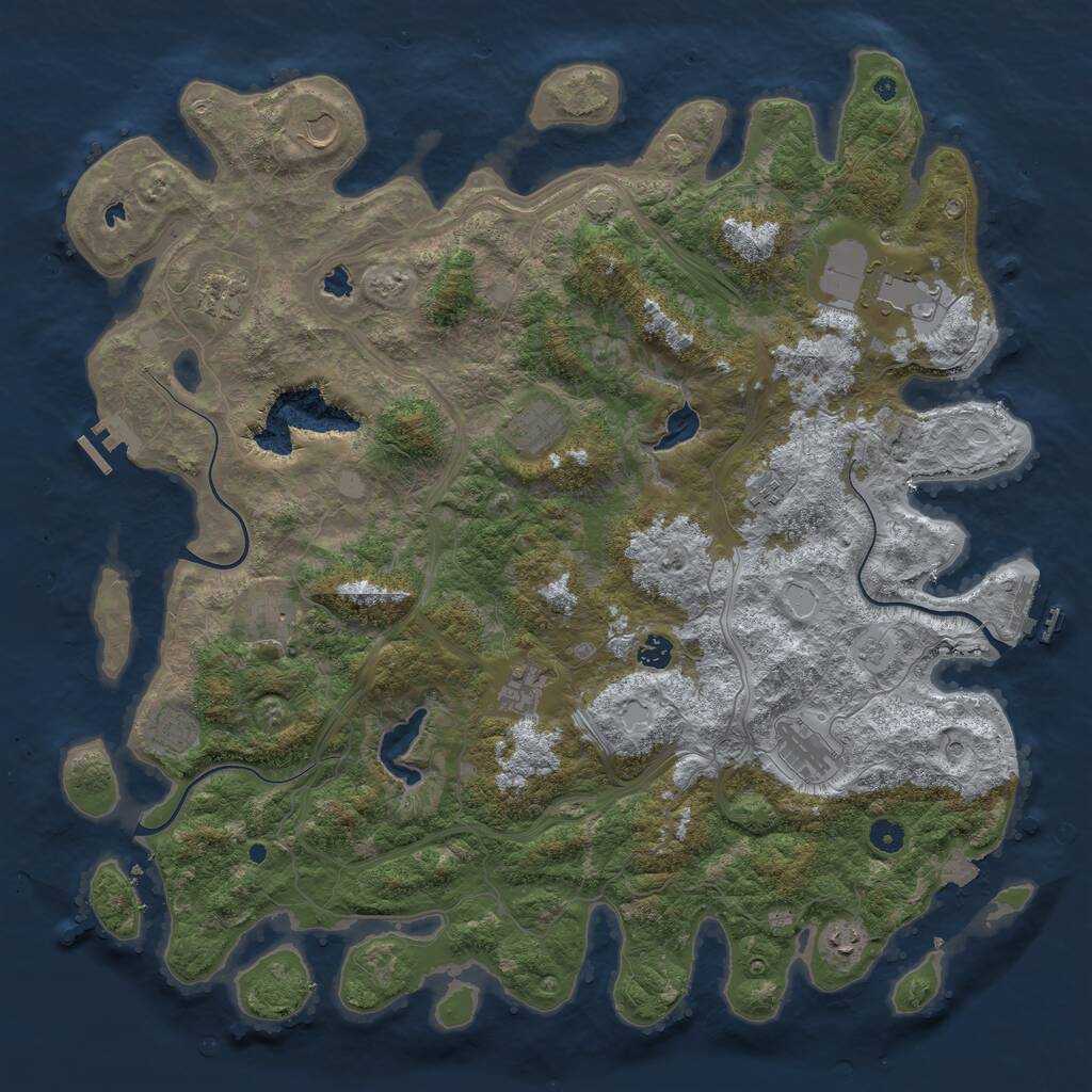 Rust Map: Procedural Map, Size: 4800, Seed: 5622658, 17 Monuments