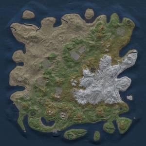 Thumbnail Rust Map: Procedural Map, Size: 4250, Seed: 1306054929, 19 Monuments