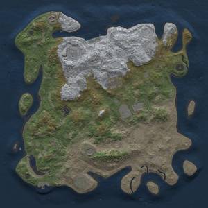 Thumbnail Rust Map: Procedural Map, Size: 4000, Seed: 21389, 19 Monuments