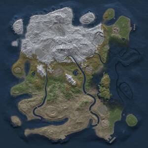 Thumbnail Rust Map: Procedural Map, Size: 3900, Seed: 22, 16 Monuments