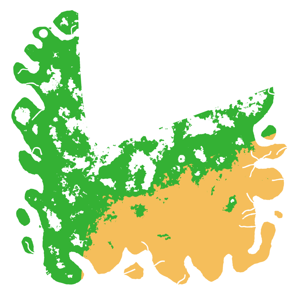 Biome Rust Map: Procedural Map, Size: 6000, Seed: 10121