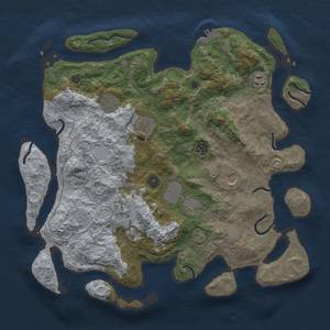 Thumbnail Rust Map: Procedural Map, Size: 4000, Seed: 1452, 16 Monuments