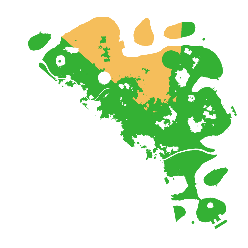 Biome Rust Map: Procedural Map, Size: 3600, Seed: 841670798