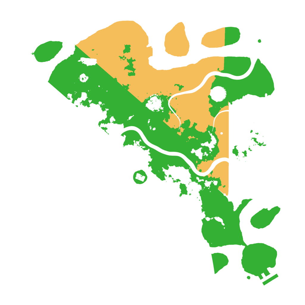 Biome Rust Map: Procedural Map, Size: 3600, Seed: 841670798
