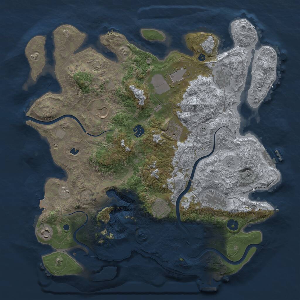 Rust Map: Procedural Map, Size: 4000, Seed: 15598, 15 Monuments