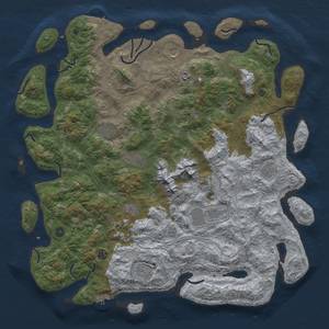 Thumbnail Rust Map: Procedural Map, Size: 5000, Seed: 122075325, 20 Monuments