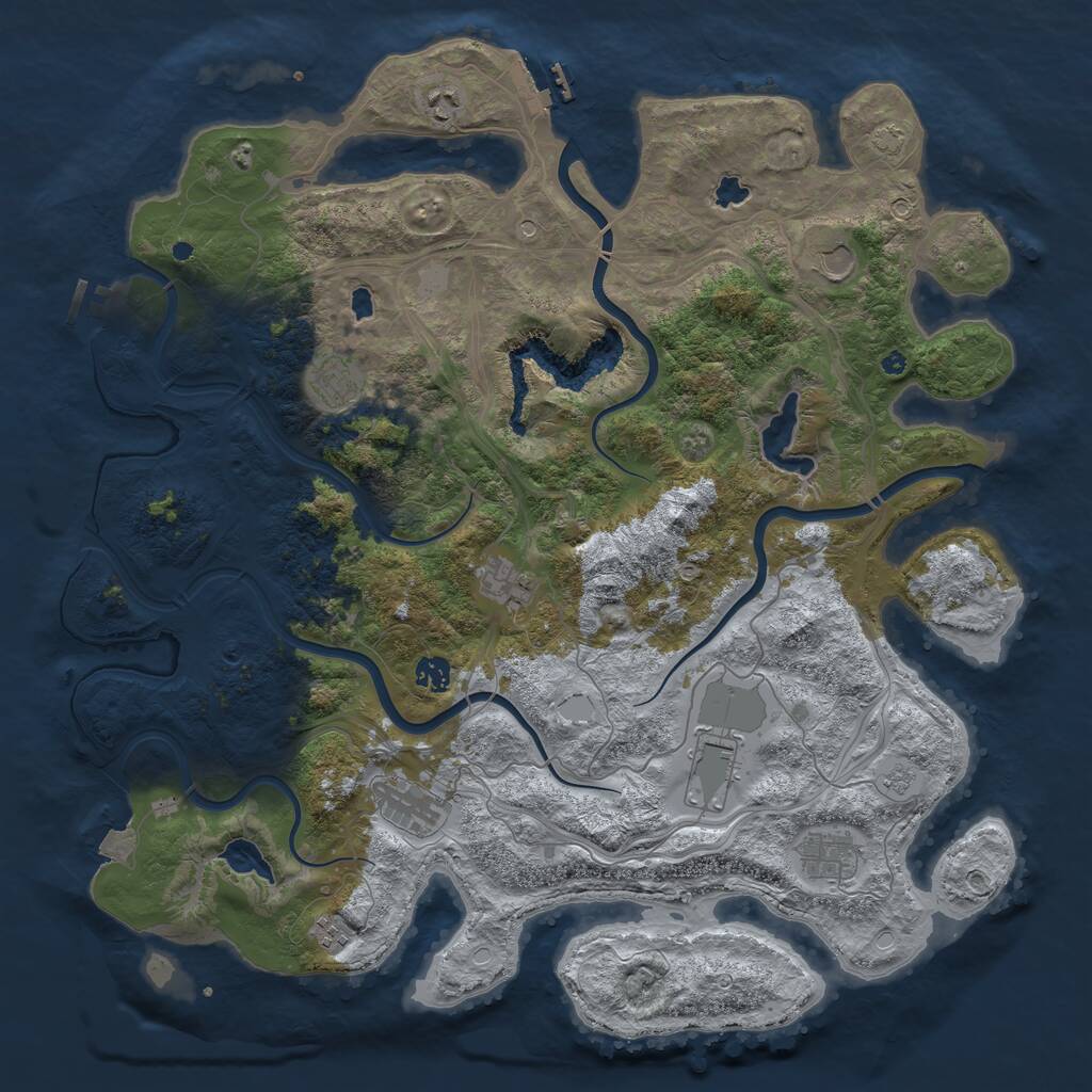Rust Map: Procedural Map, Size: 4500, Seed: 18082022, 15 Monuments