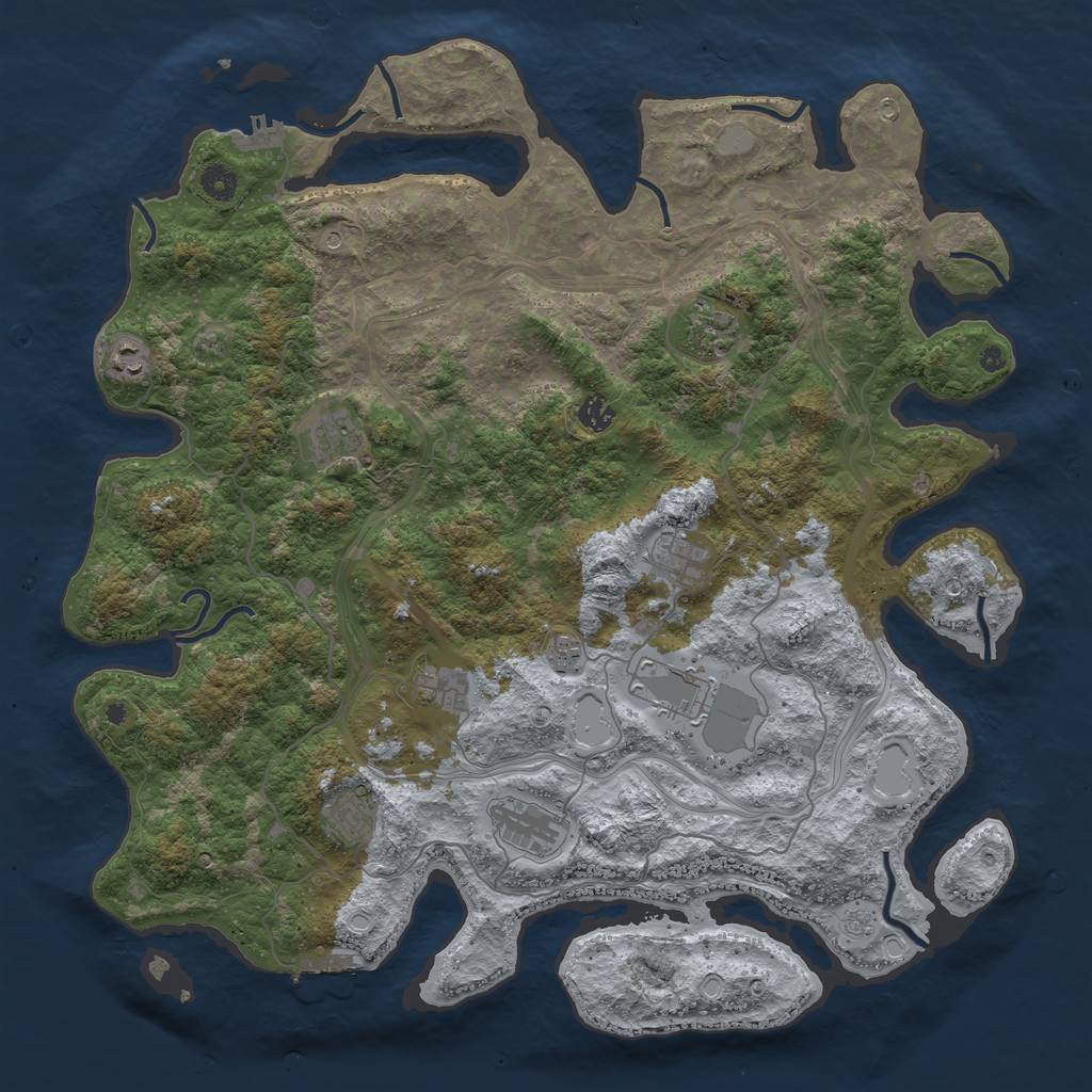 Rust Map: Procedural Map, Size: 4500, Seed: 18082022, 19 Monuments