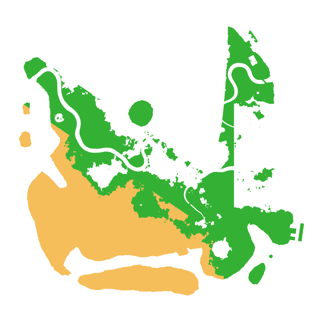 Biome Rust Map: Procedural Map, Size: 3500, Seed: 17667