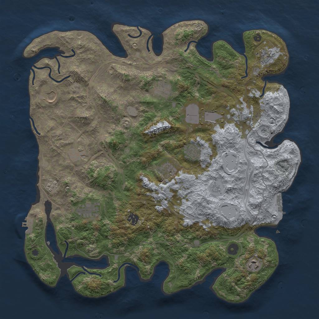 Rust Map: Procedural Map, Size: 4250, Seed: 262588532, 20 Monuments