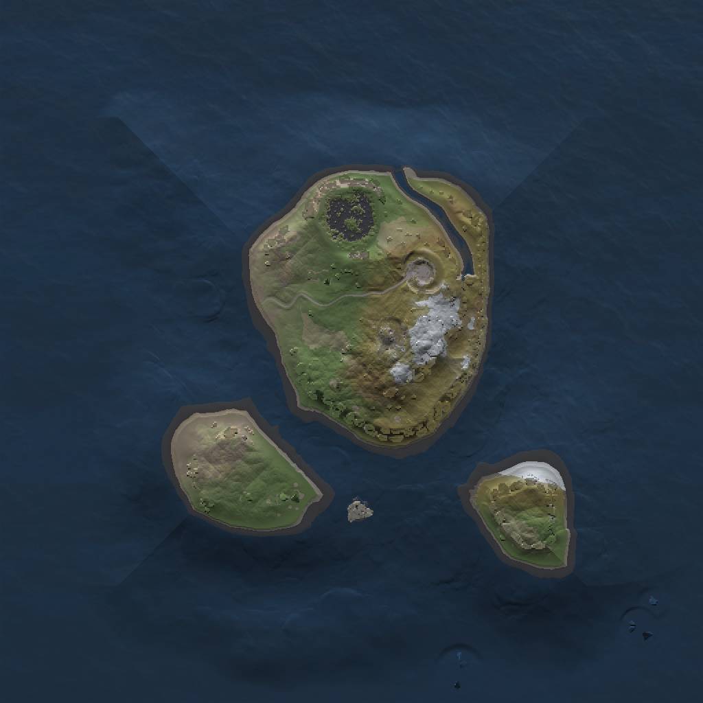 Rust Map: Procedural Map, Size: 1500, Seed: 4206997, 4 Monuments