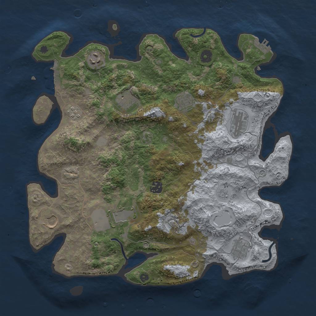 Rust Map: Procedural Map, Size: 3750, Seed: 2022082091, 19 Monuments