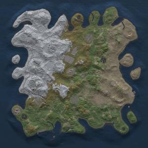 Thumbnail Rust Map: Procedural Map, Size: 4000, Seed: 971561390, 17 Monuments