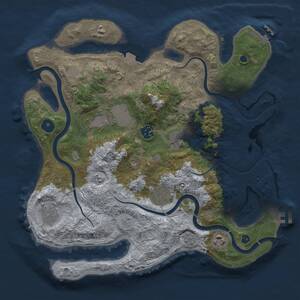 Thumbnail Rust Map: Procedural Map, Size: 3500, Seed: 219865397, 13 Monuments