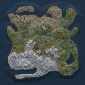 Thumbnail Rust Map: Procedural Map, Size: 3500, Seed: 219865397, 19 Monuments