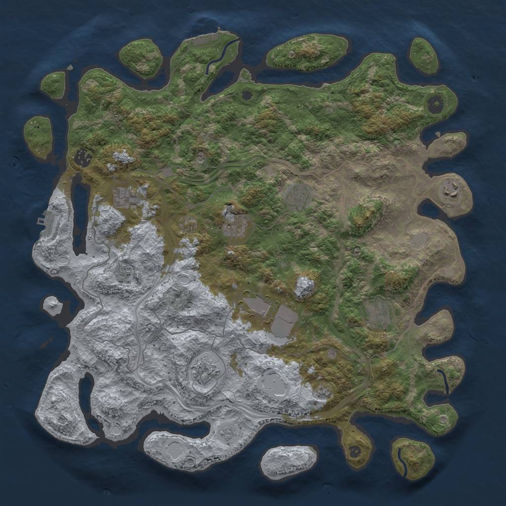Rust Map: Procedural Map, Size: 4300, Seed: 2626272, 18 Monuments