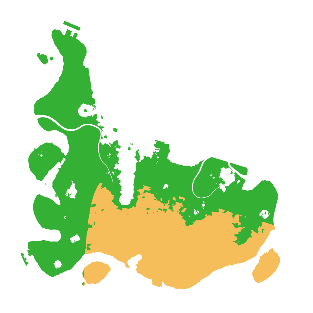 Biome Rust Map: Procedural Map, Size: 3601, Seed: 13825