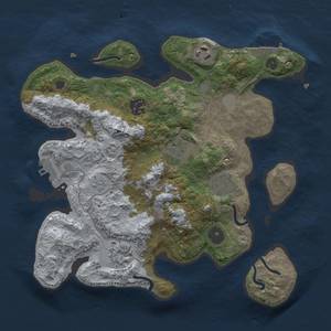 Thumbnail Rust Map: Procedural Map, Size: 3000, Seed: 16578, 14 Monuments