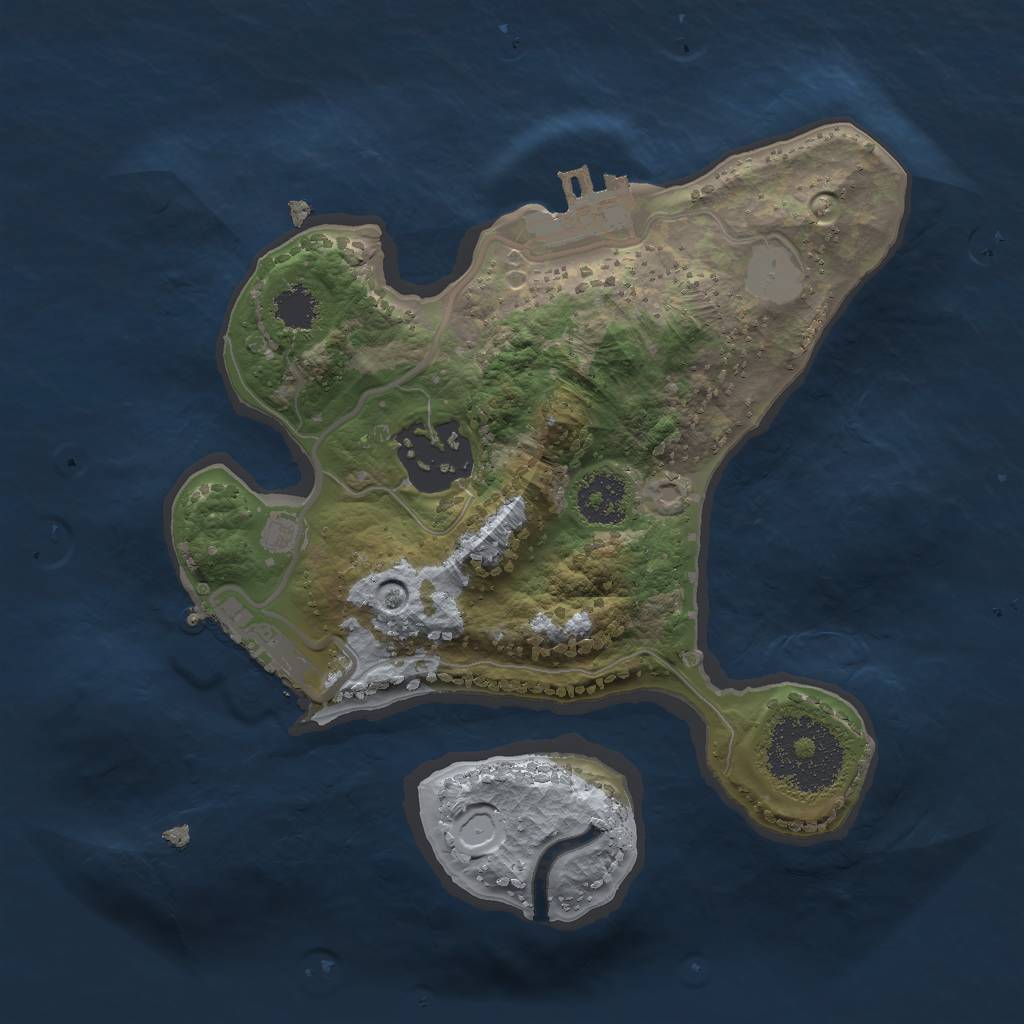 Rust Map: Procedural Map, Size: 2048, Seed: 656, 8 Monuments